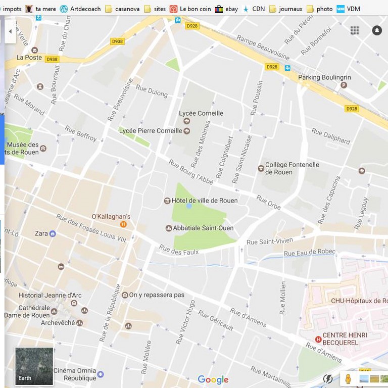 plan de Rouen centre